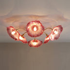 Solara Plafonnier en Verre Feuille avec Laiton Élégant - Neutralighting