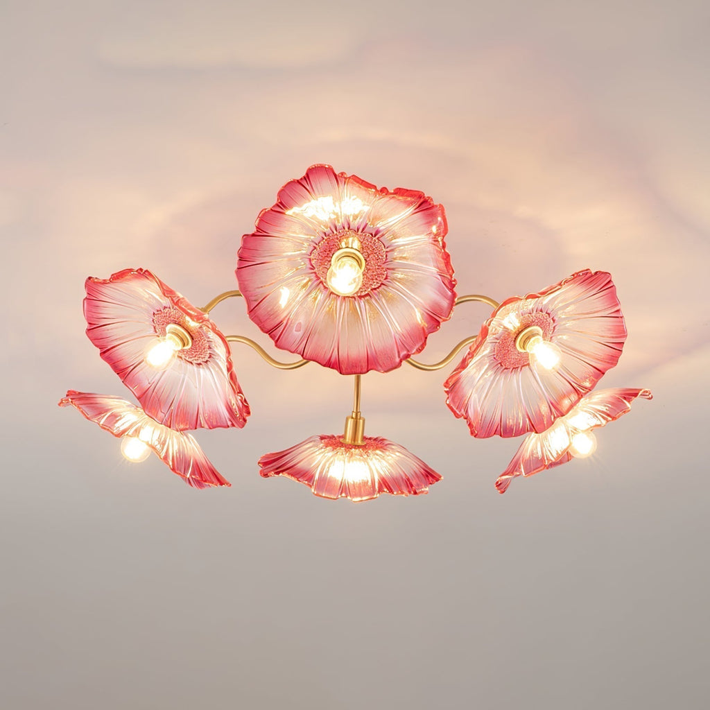 Solara Plafonnier en Verre Feuille avec Laiton Élégant - Neutralighting