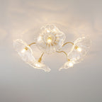 Solara Plafonnier en Verre Feuille avec Laiton Élégant - Neutralighting