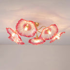 Solara Plafonnier en Verre Feuille avec Laiton Élégant - Neutralighting