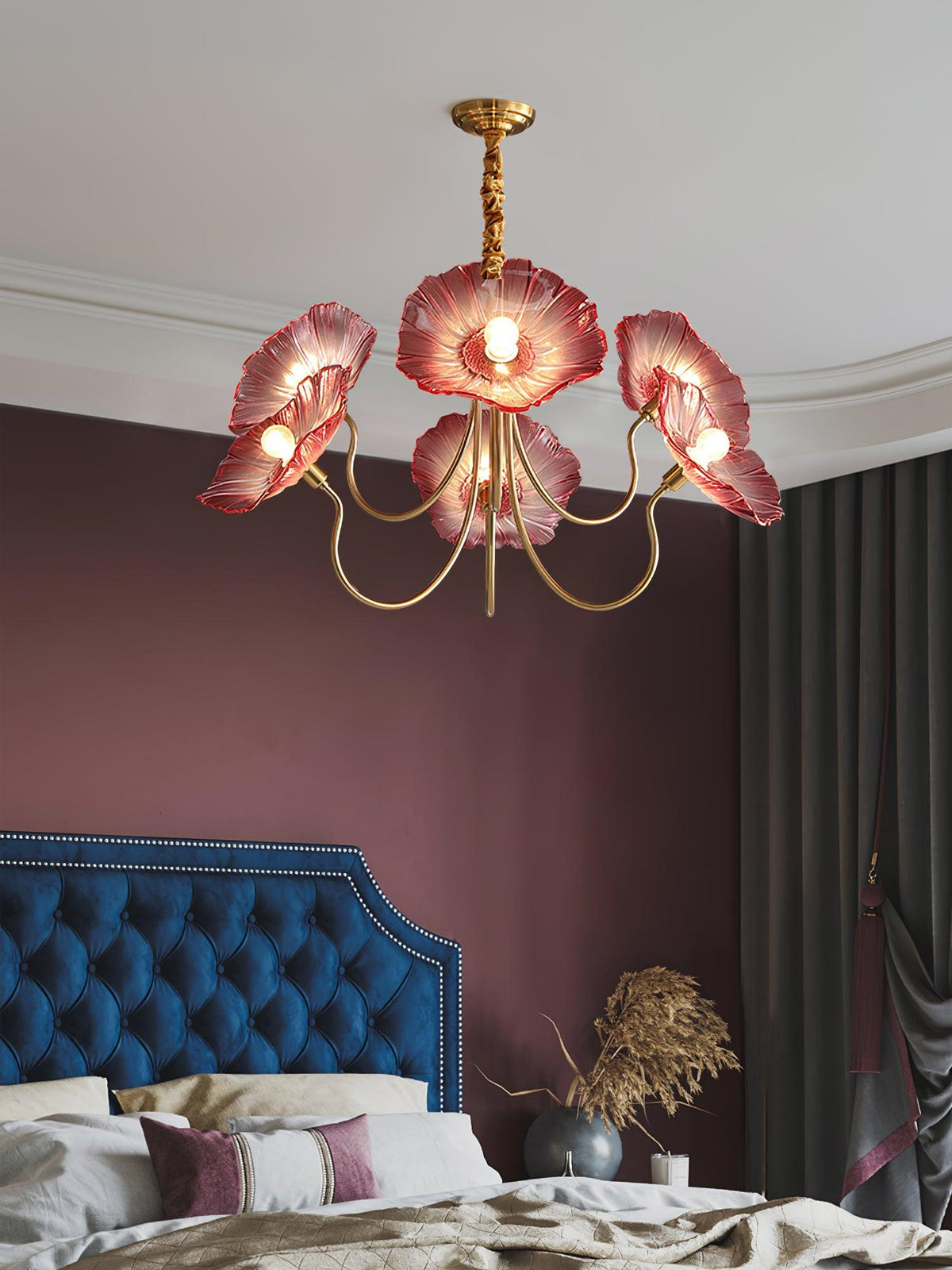 Lustra Chandelier Feuille de Lotus en Verre - Neutralighting