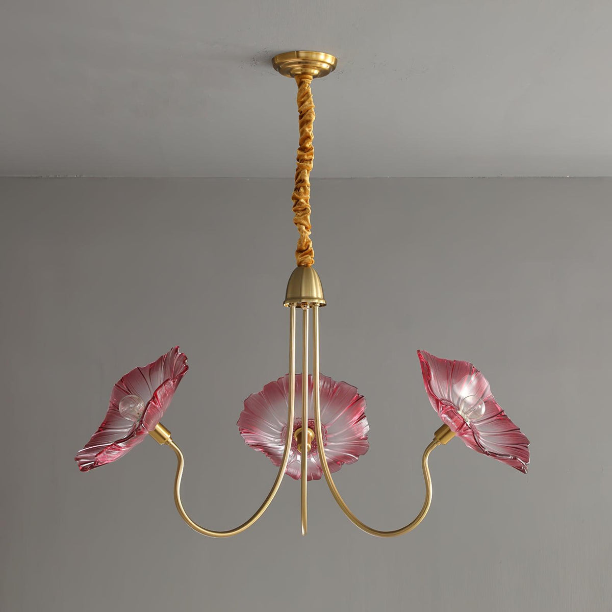 Lustra Chandelier Feuille de Lotus en Verre - Neutralighting