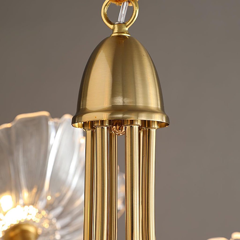 Lustra Chandelier Feuille de Lotus en Verre - Neutralighting