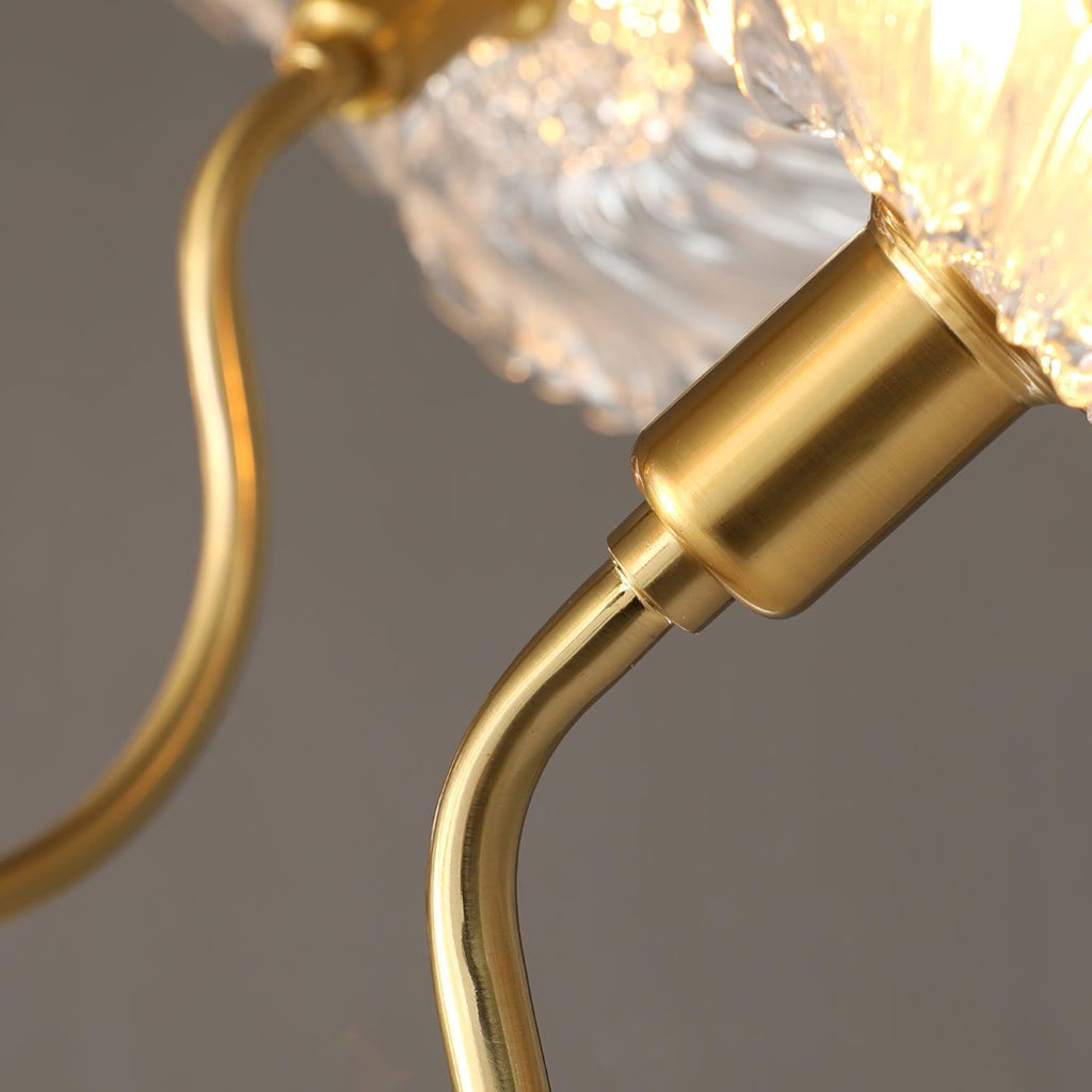 Lustra Chandelier Feuille de Lotus en Verre - Neutralighting