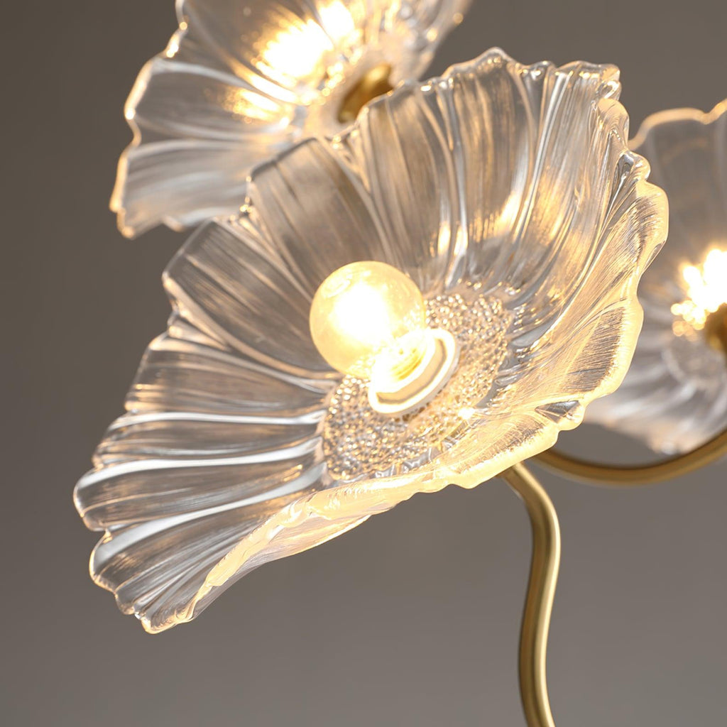 Lustra Chandelier Feuille de Lotus en Verre - Neutralighting