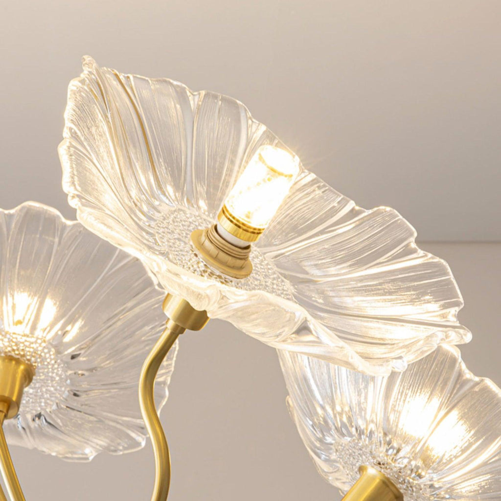 Lustra Chandelier Feuille de Lotus en Verre - Neutralighting