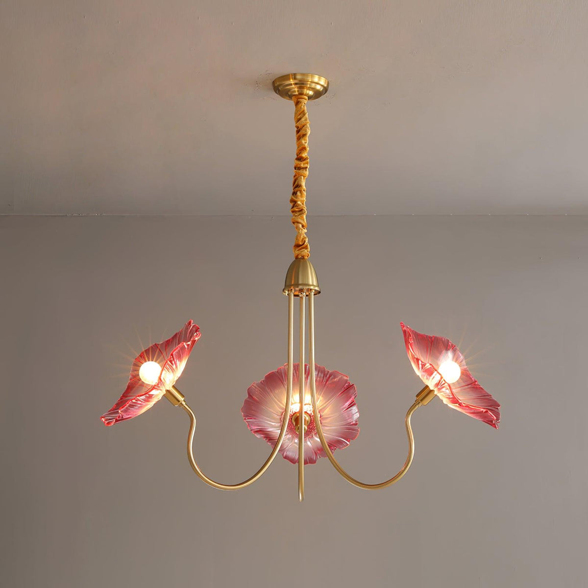 Lustra Chandelier Feuille de Lotus en Verre - Neutralighting