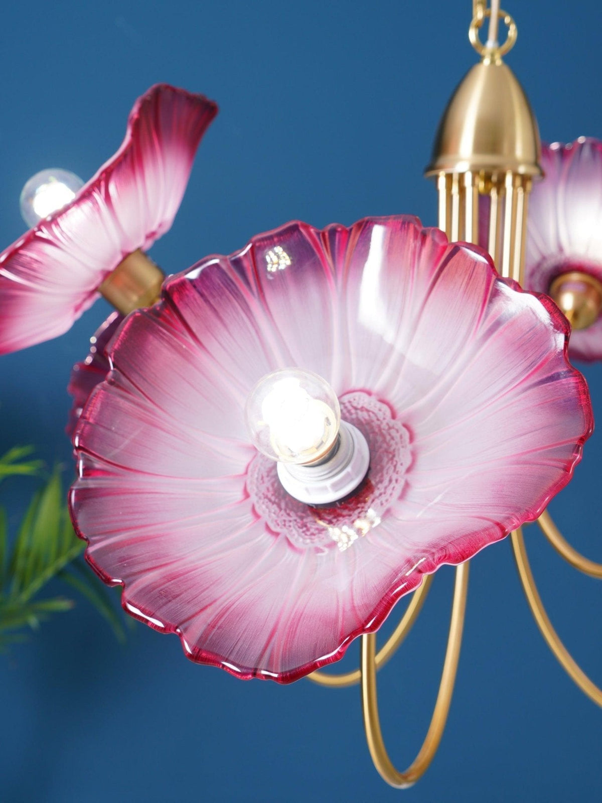 Lustra Chandelier Feuille de Lotus en Verre - Neutralighting