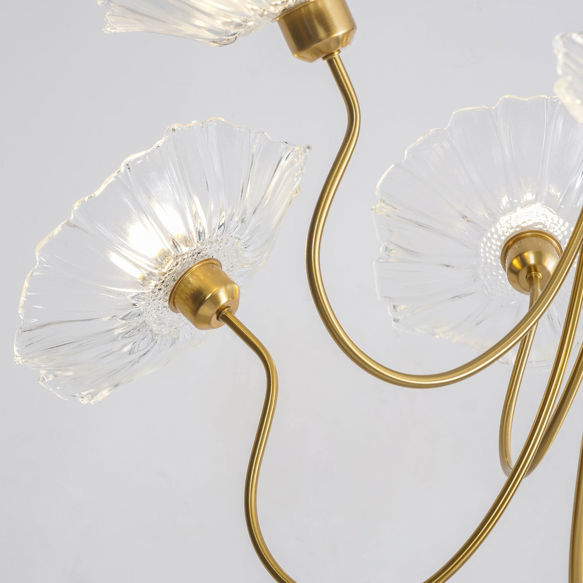 Lustra Chandelier Feuille de Lotus en Verre - Neutralighting