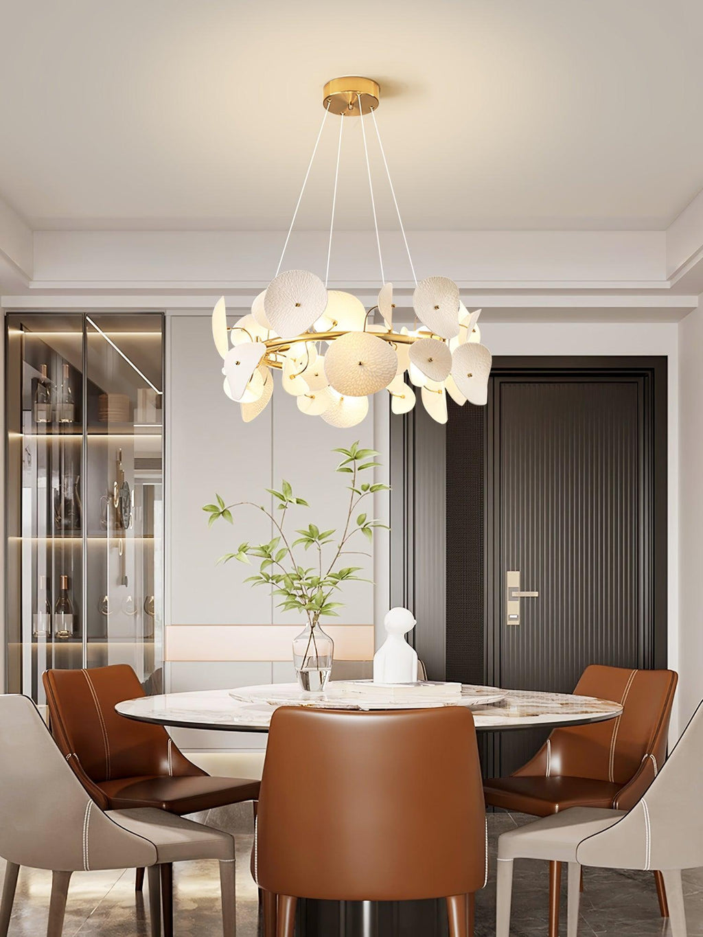 Virinira Lustre en céramique à pétales d'élégance moderne - Neutralighting