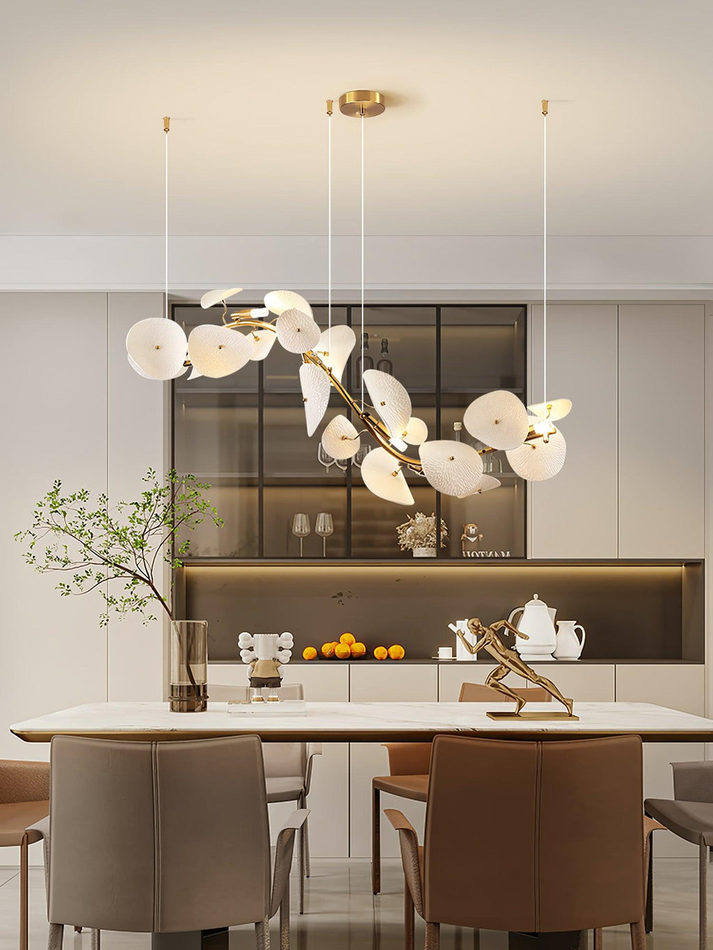 Virinira Lustre en céramique à pétales d'élégance moderne - Neutralighting