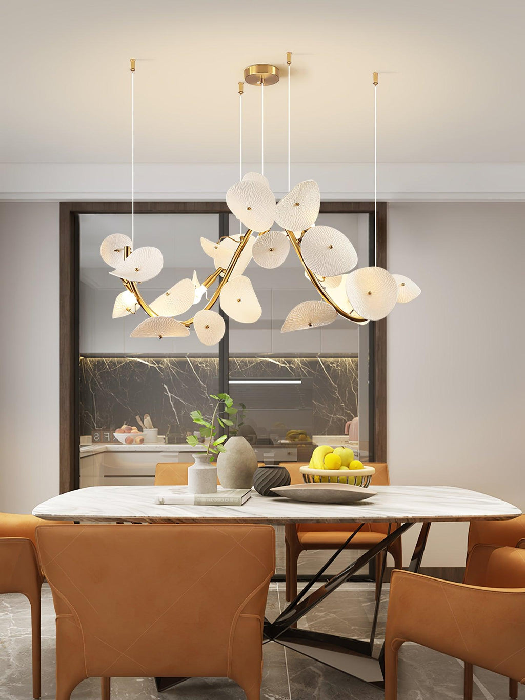 Virinira Lustre en céramique à pétales d'élégance moderne - Neutralighting