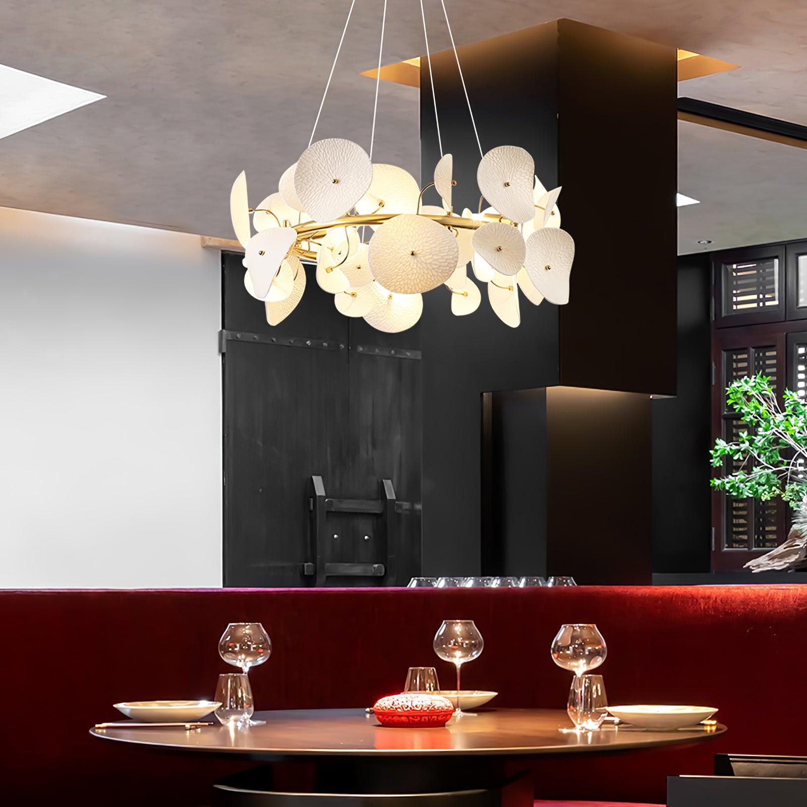 Virinira Lustre en céramique à pétales d'élégance moderne - Neutralighting