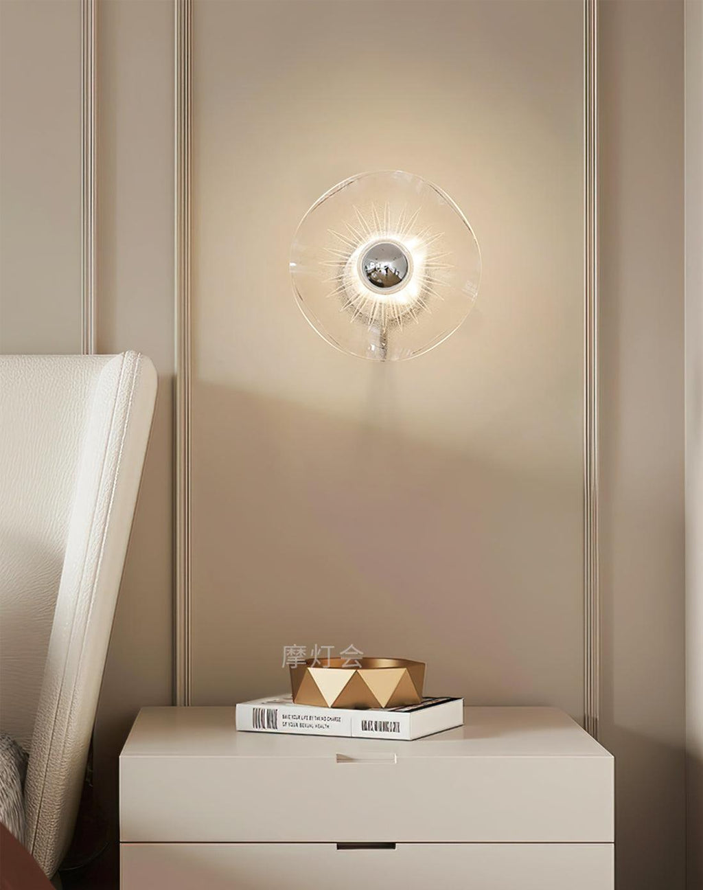 Lotus Applique Acrylique Disque - Neutralighting
