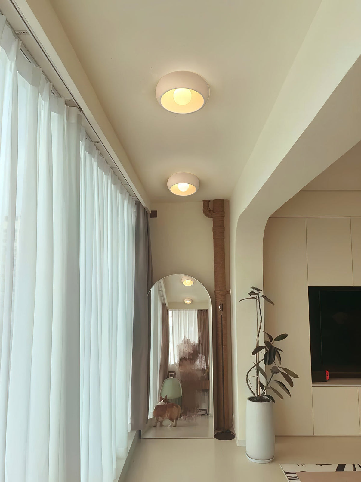 Louis Moderne Minimaliste Ronde Verre Plafonnier - Neutralighting