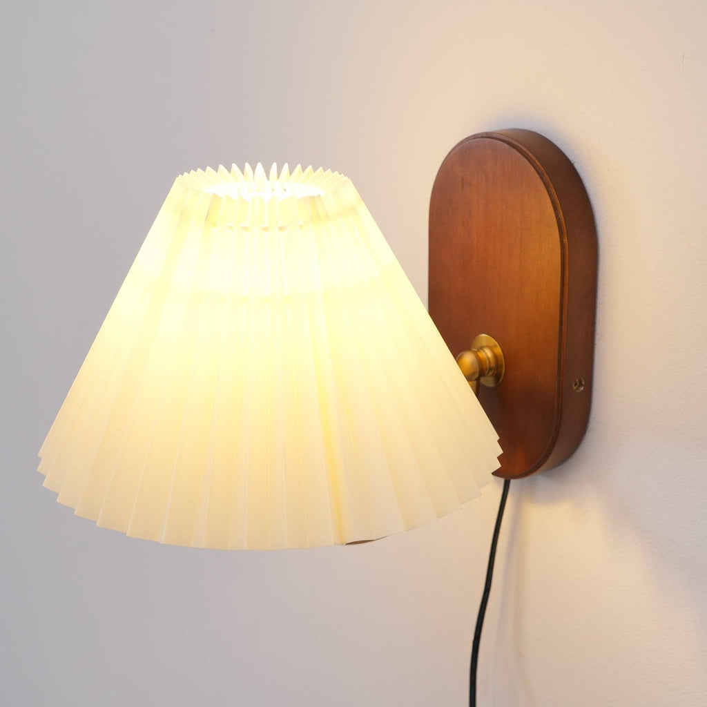 Auburn Fabric Plug In Wall Lamp - Neutralighting