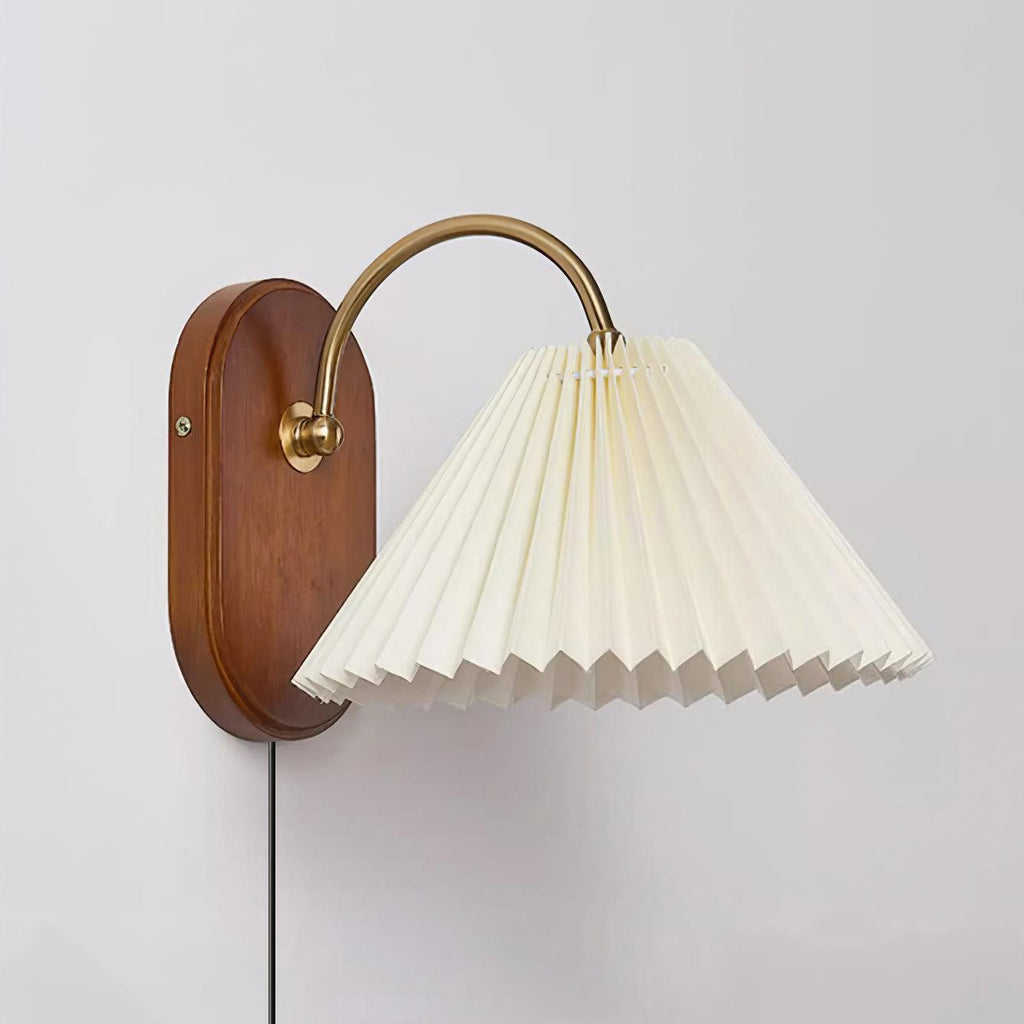 Auburn Fabric Plug In Wall Lamp - Neutralighting