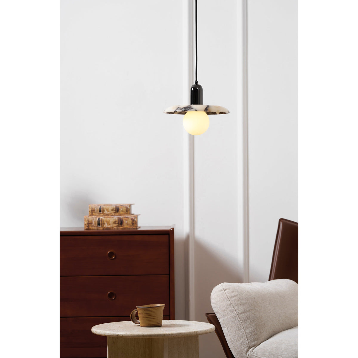 Ulcaran Lampe à Suspension Moderne Minimaliste En Métal Et Marbre - Neutralighting