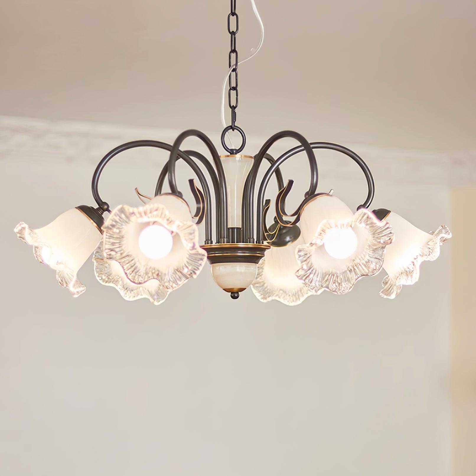 Umiron Chandelier Fer Verre Gothique - Neutralighting