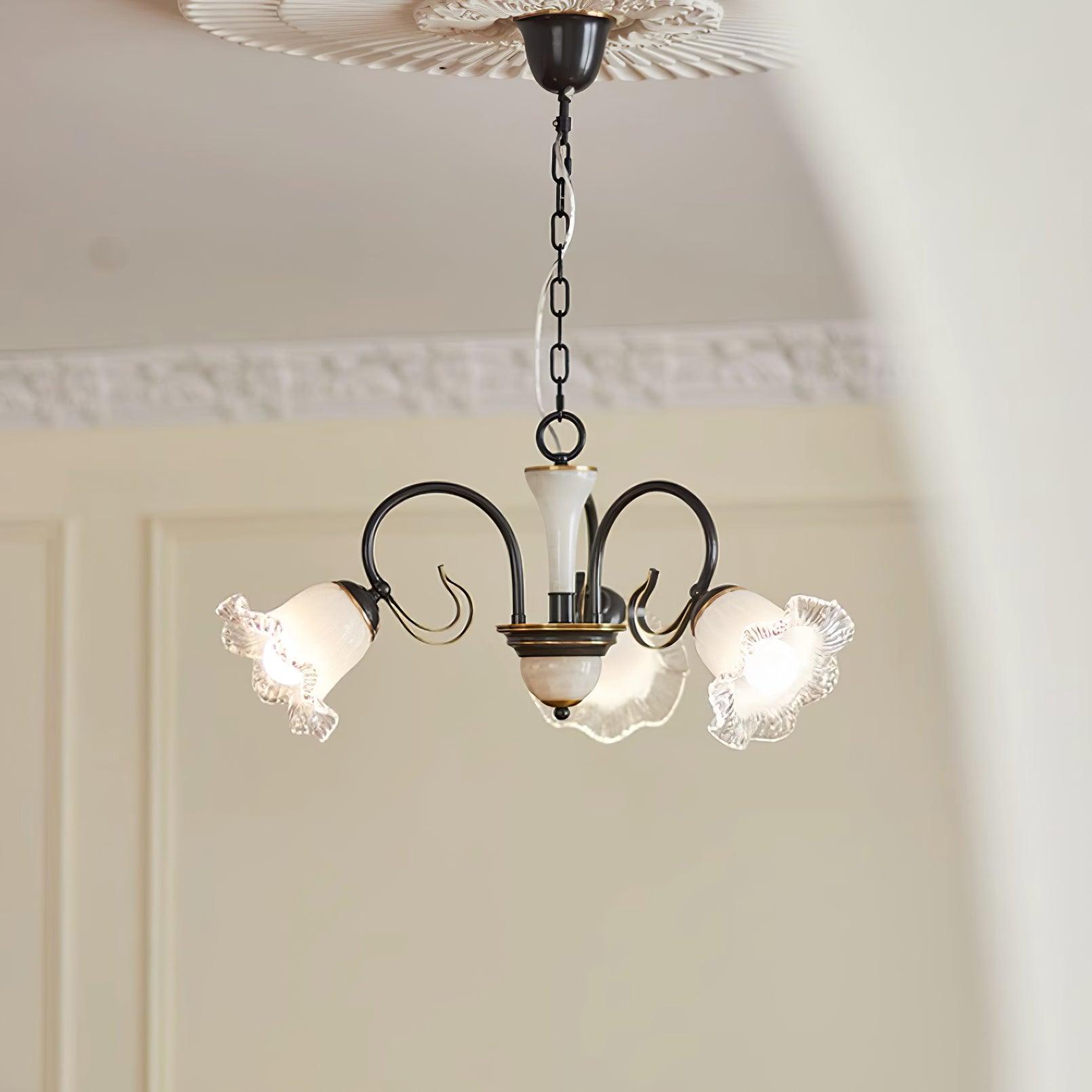 Umiron Chandelier Fer Verre Gothique - Neutralighting