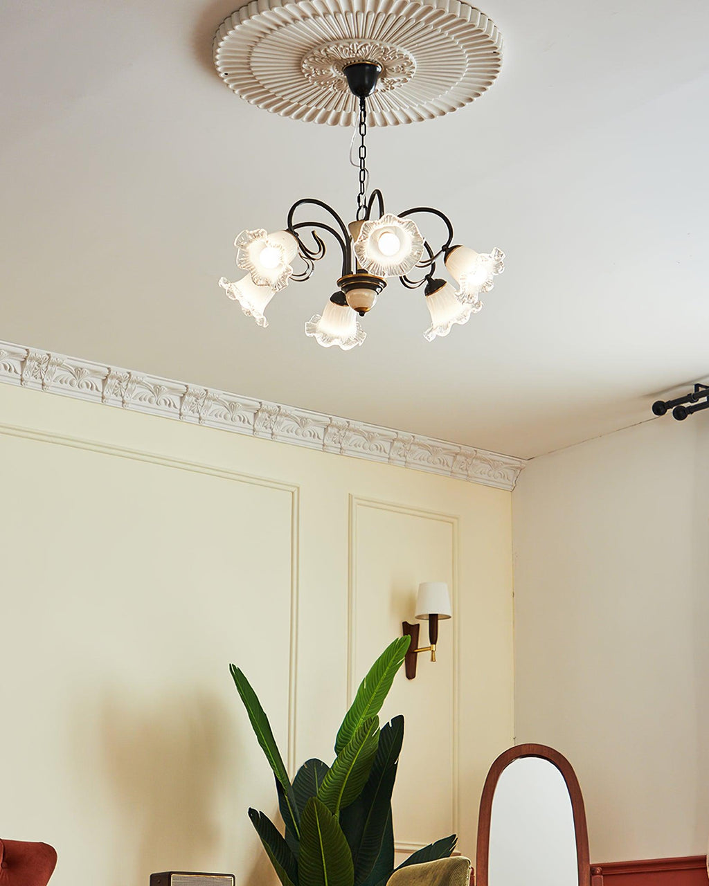 Umiron Chandelier Fer Verre Gothique - Neutralighting