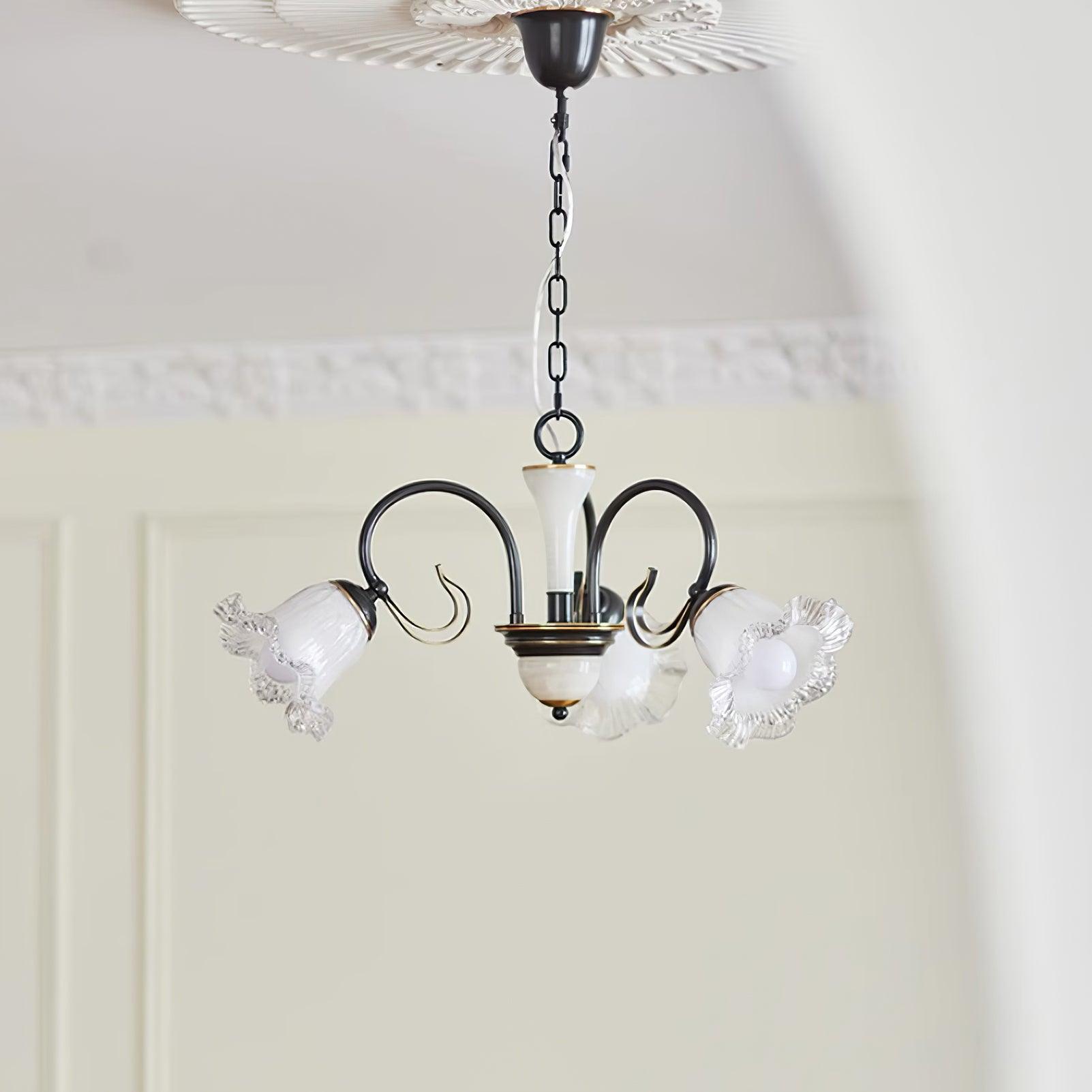 Umiron Chandelier Fer Verre Gothique - Neutralighting