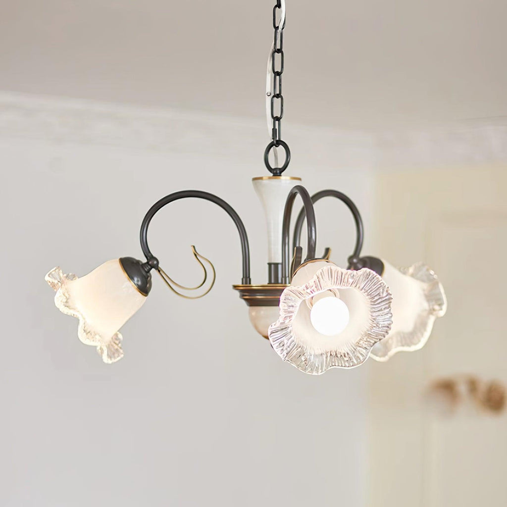 Umiron Chandelier Fer Verre Gothique - Neutralighting
