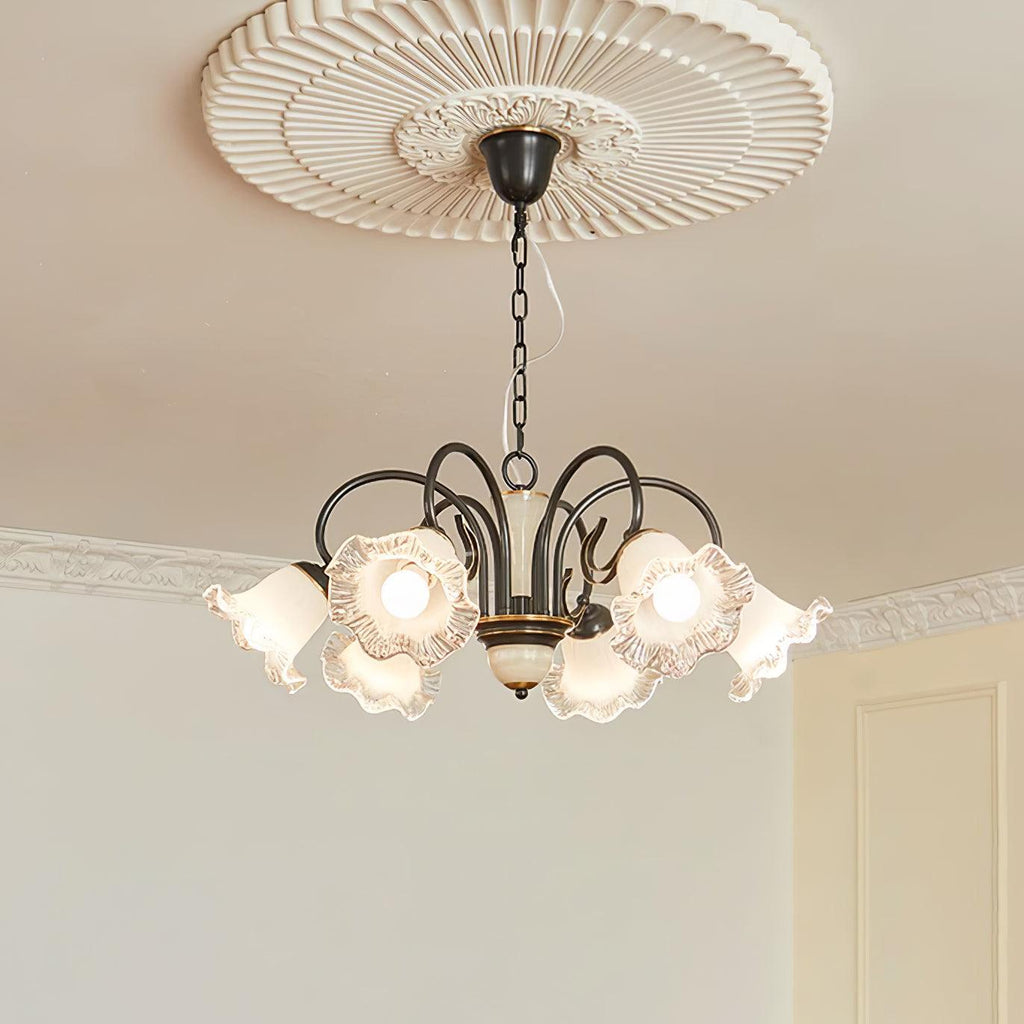 Umiron Chandelier Fer Verre Gothique - Neutralighting