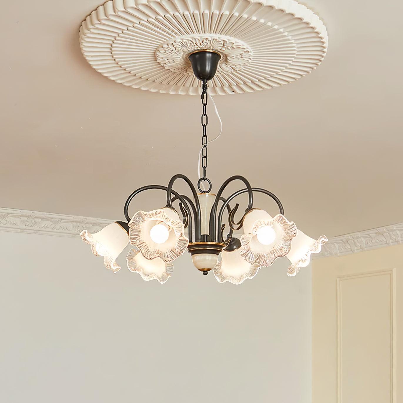 Umiron Chandelier Fer Verre Gothique - Neutralighting