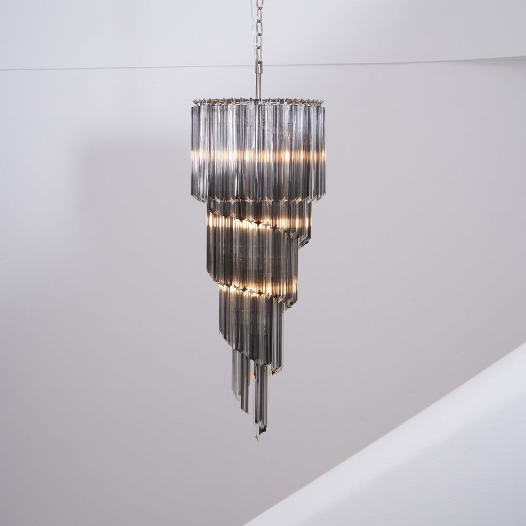 Aurora Lustre Fumé Verre Spirale - Neutralighting
