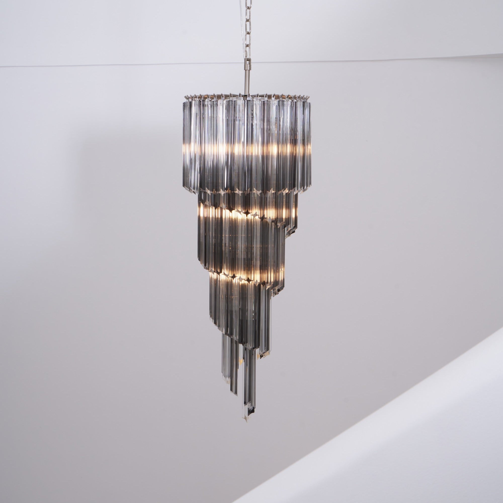 Aurora Lustre Fumé Verre Spirale - Neutralighting