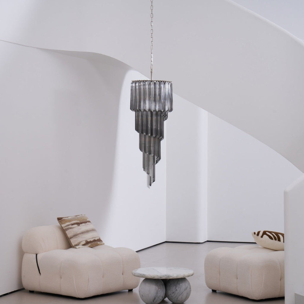 Aurora Lustre Fumé Verre Spirale - Neutralighting