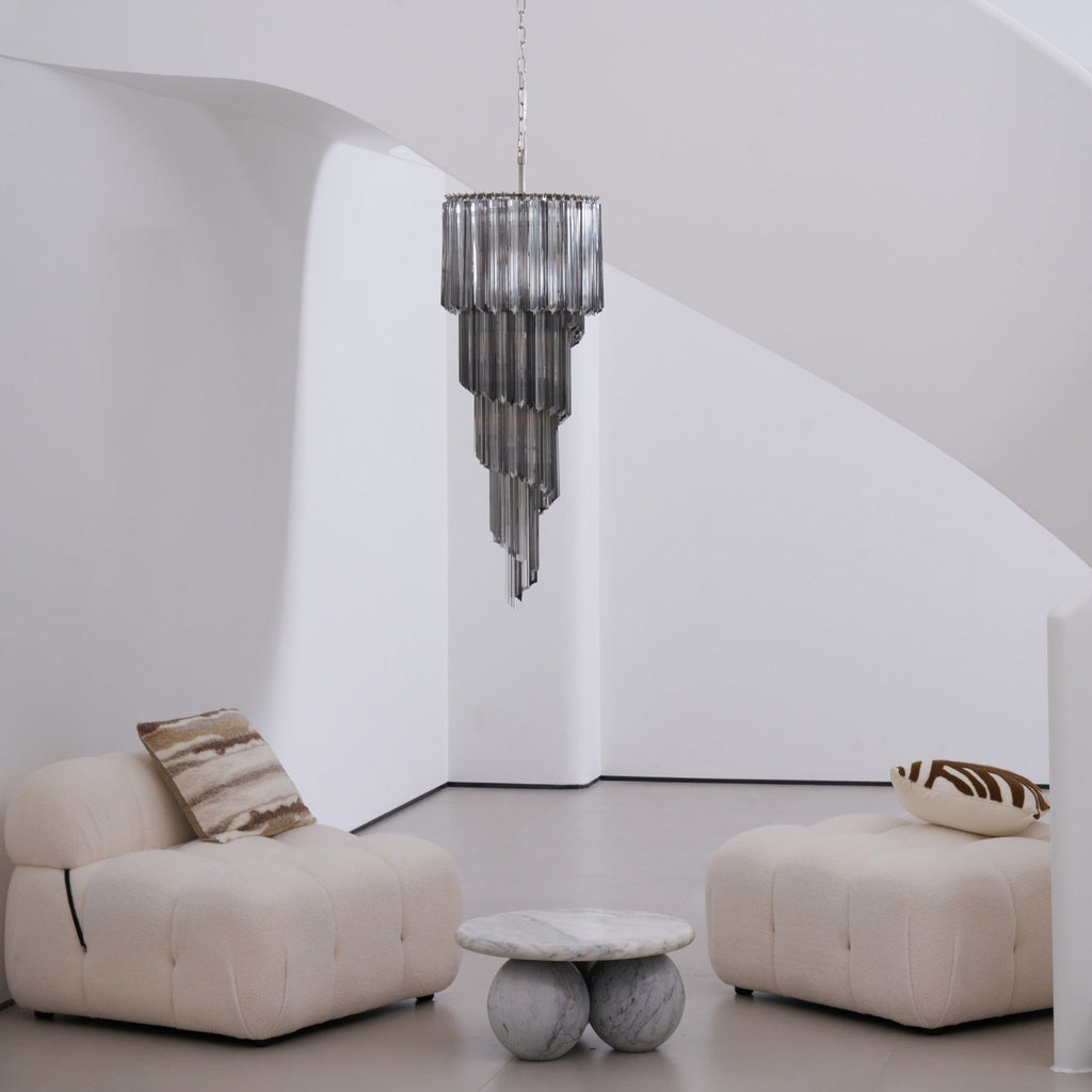 Aurora Lustre Fumé Verre Spirale - Neutralighting