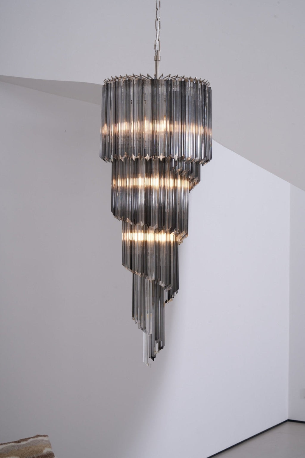 Aurora Lustre Fumé Verre Spirale - Neutralighting