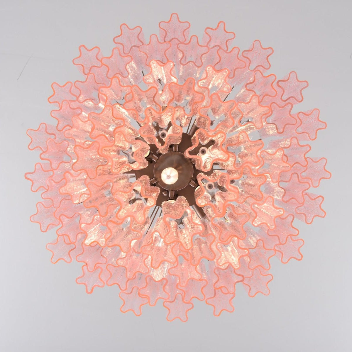 Aurora Lustre Rose Verre Multi-Étage Romantique - Neutralighting