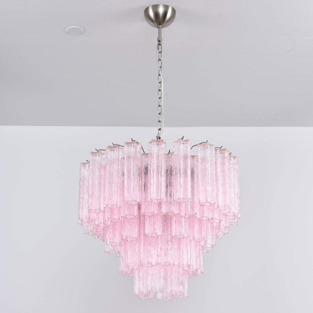 Aurora Lustre Rose Verre Multi-Étage Romantique - Neutralighting
