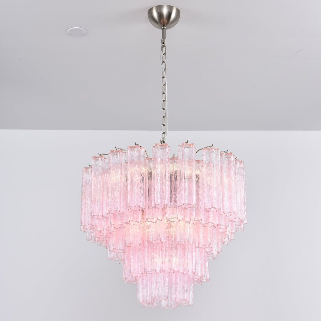 Aurora Lustre Rose Verre Multi-Étage Romantique - Neutralighting