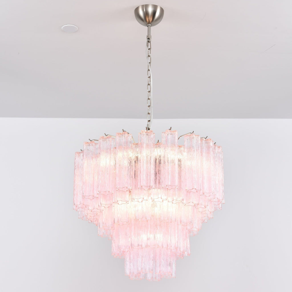 Aurora Lustre Rose Verre Multi-Étage Romantique - Neutralighting