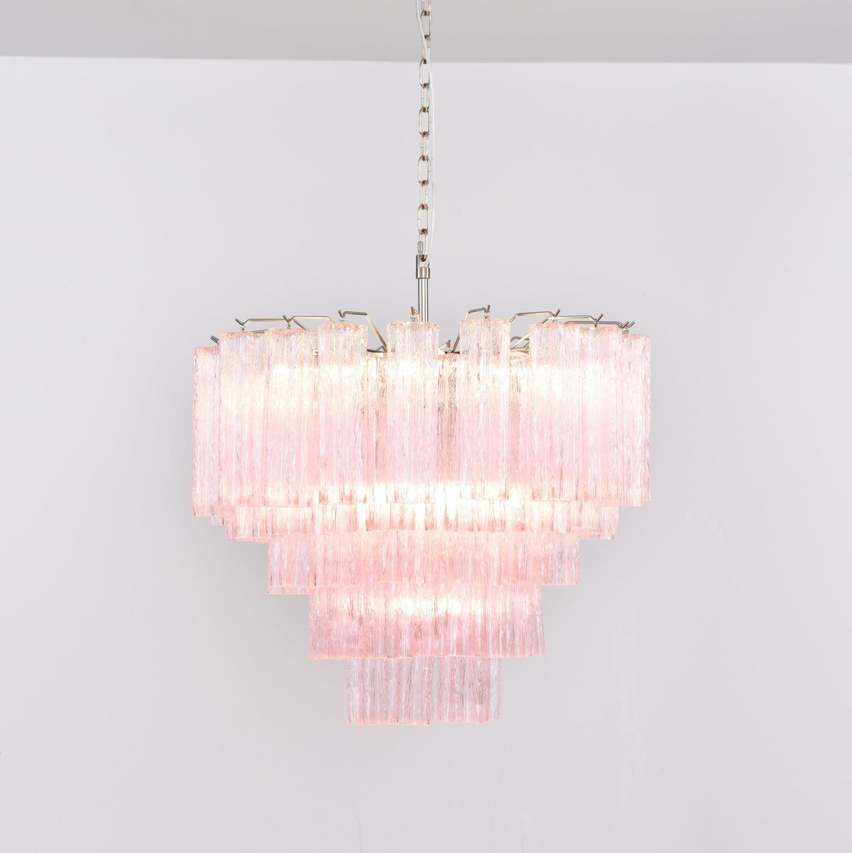 Aurora Lustre Rose Verre Multi-Étage Romantique - Neutralighting