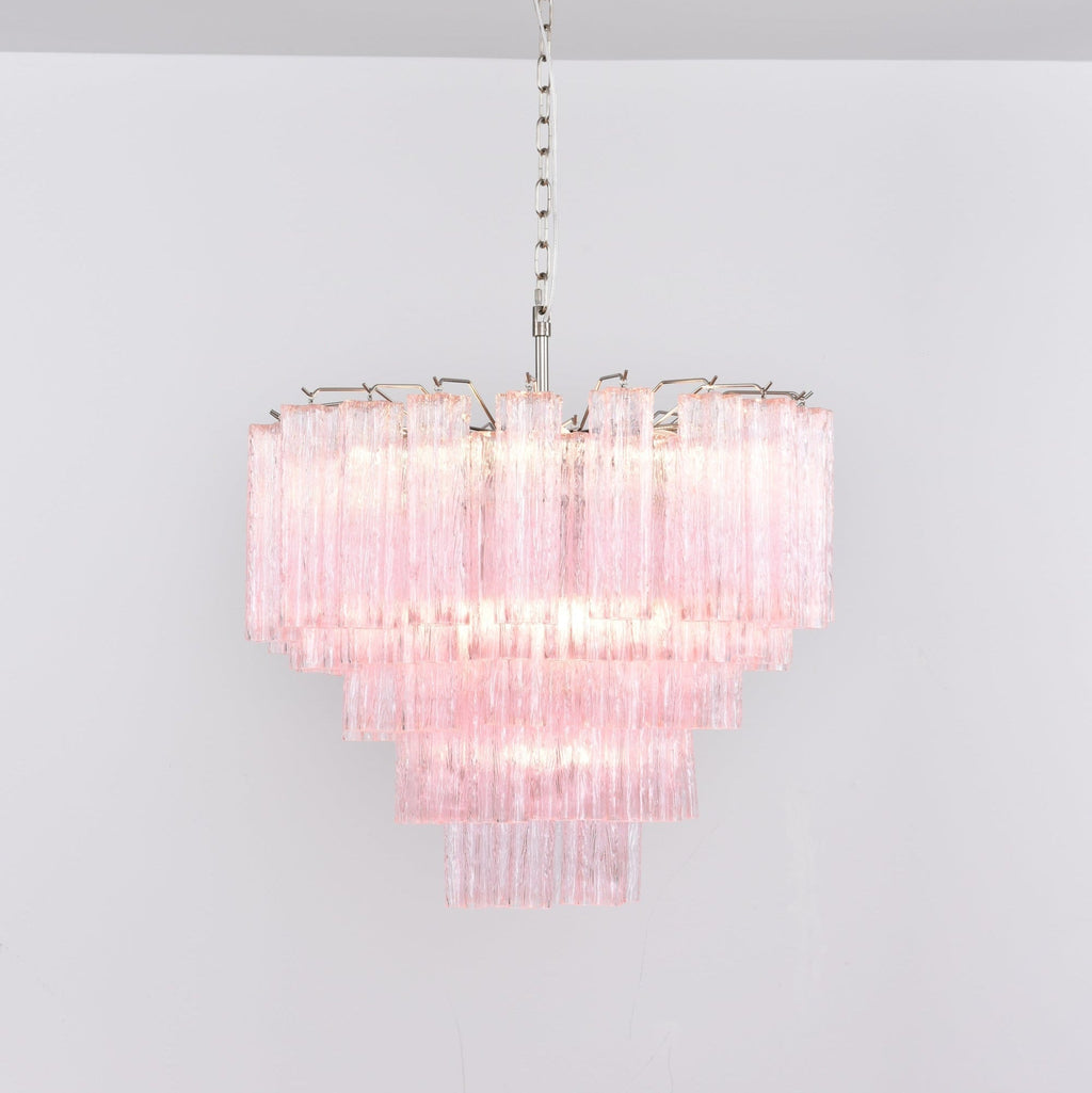 Aurora Lustre Rose Verre Multi-Étage Romantique - Neutralighting