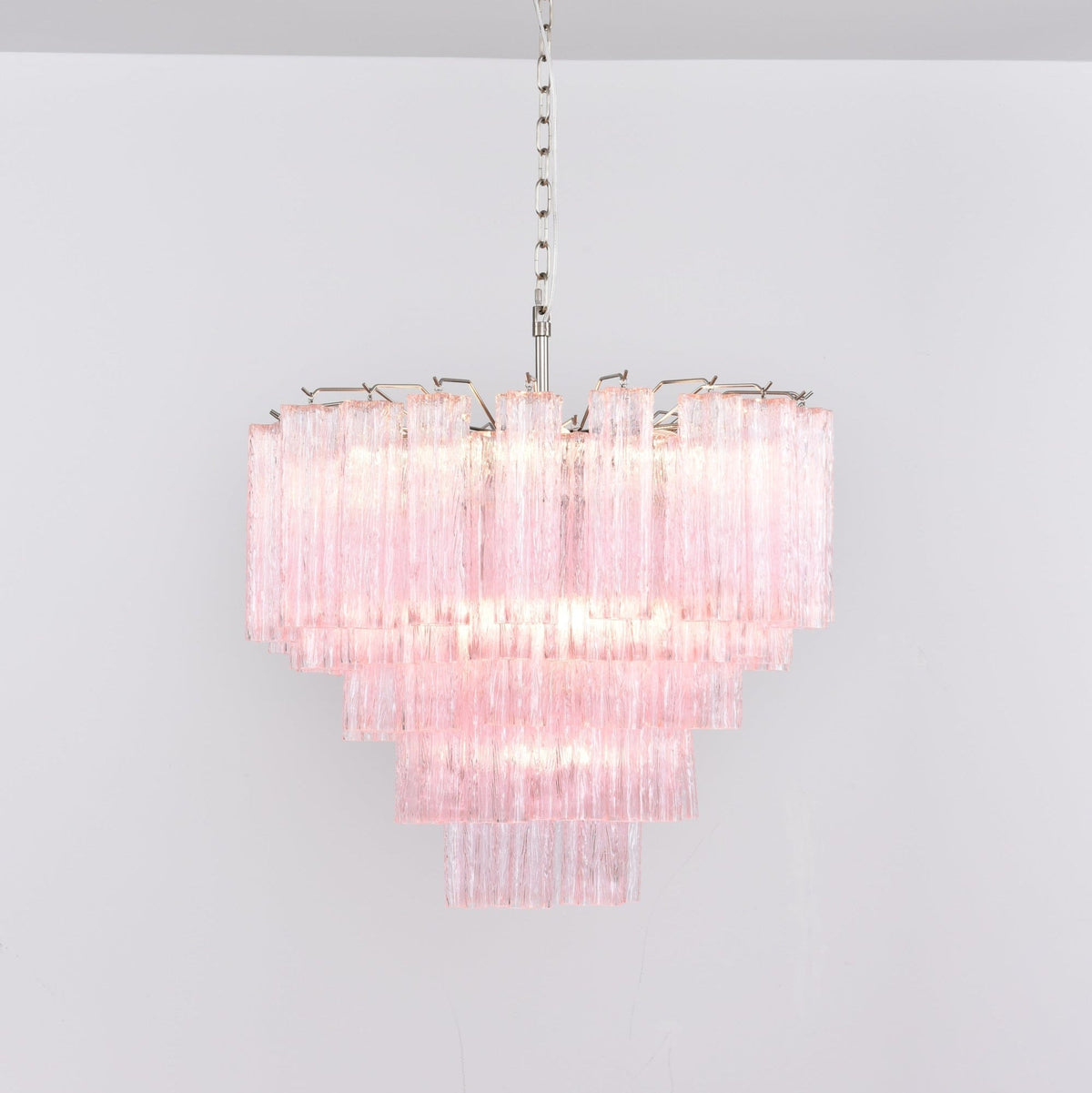 Aurora Lustre Rose Verre Multi-Étage Romantique - Neutralighting