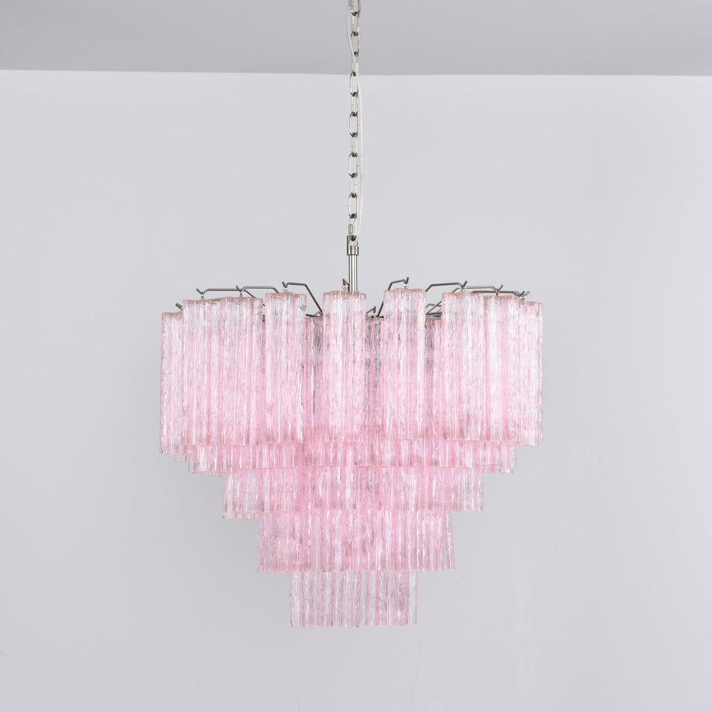 Aurora Lustre Rose Verre Multi-Étage Romantique - Neutralighting