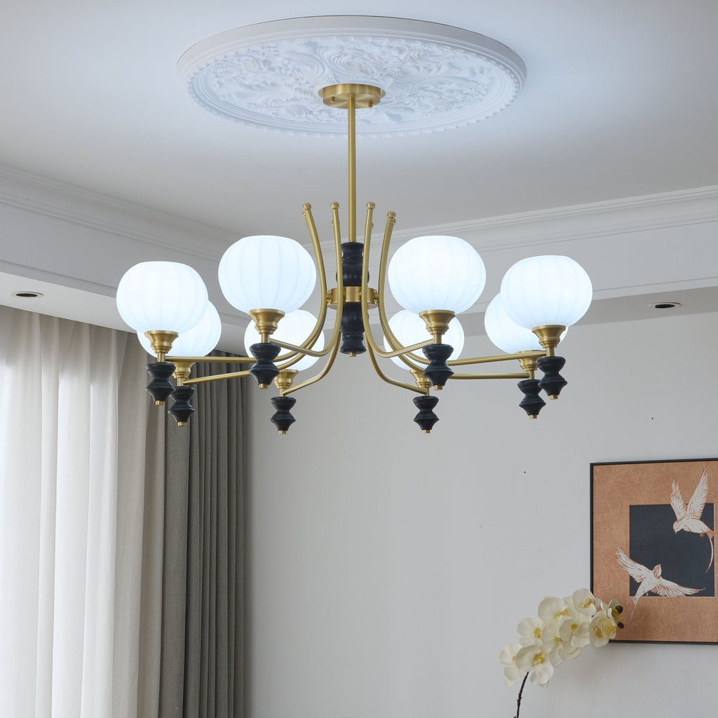 Zavenen Lustre Vintage Élégant en Laiton et Bois - Neutralighting