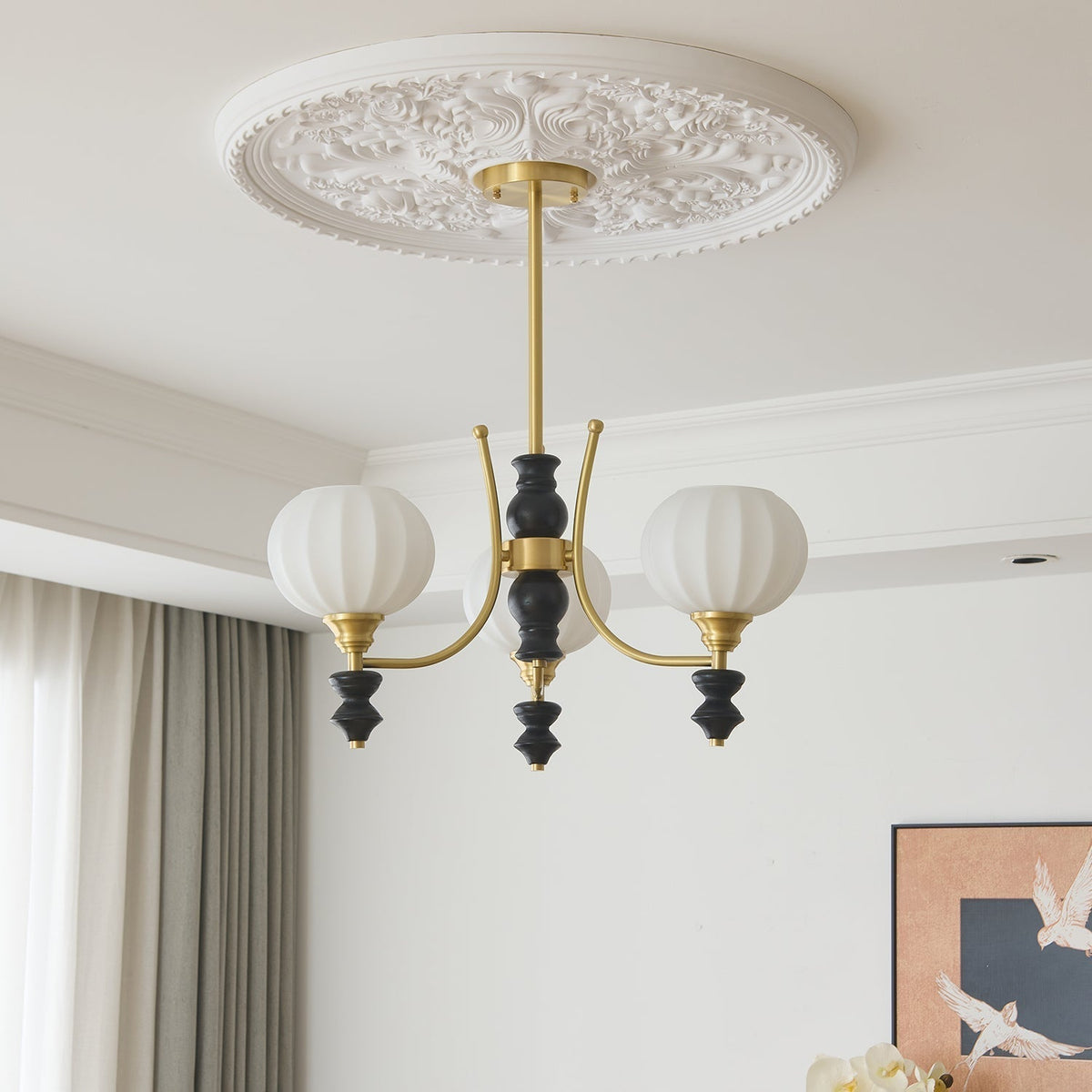 Zavenen Lustre Vintage Élégant en Laiton et Bois - Neutralighting
