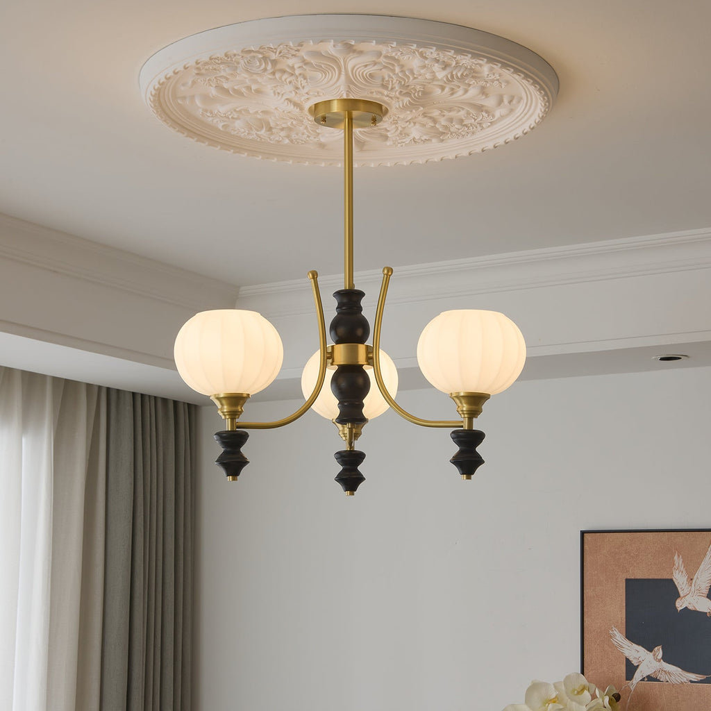Zavenen Lustre Vintage Élégant en Laiton et Bois - Neutralighting