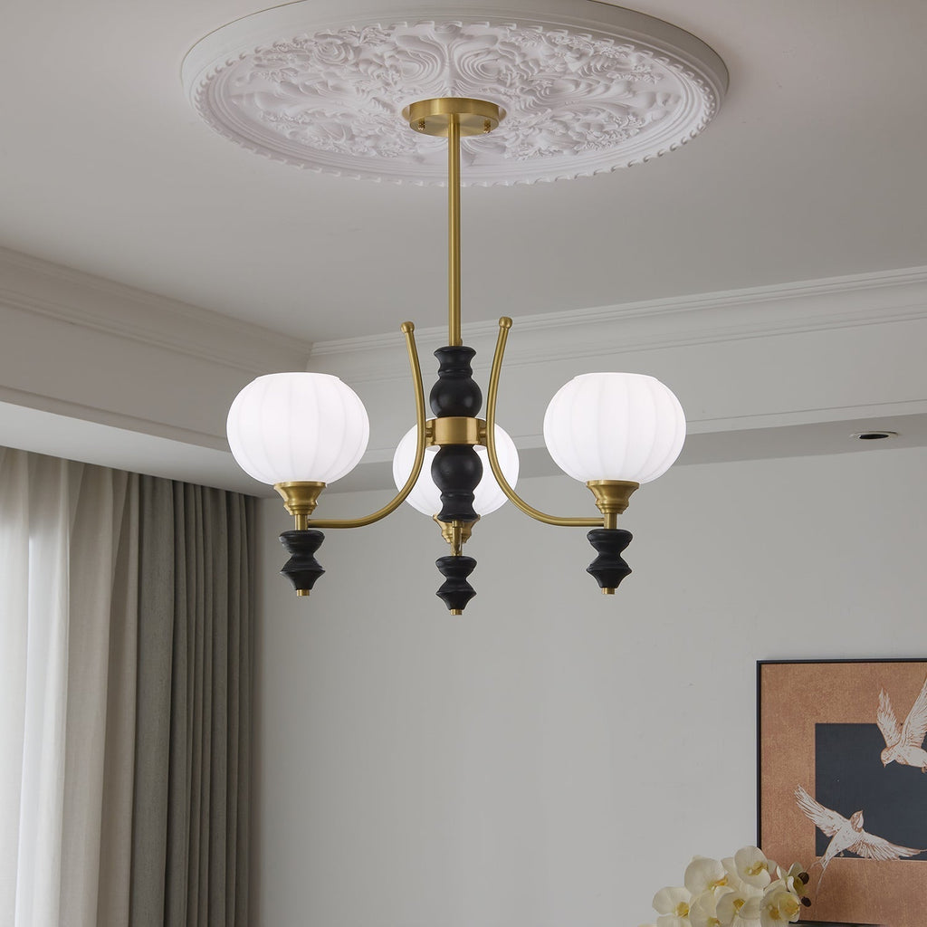 Zavenen Lustre Vintage Élégant en Laiton et Bois - Neutralighting