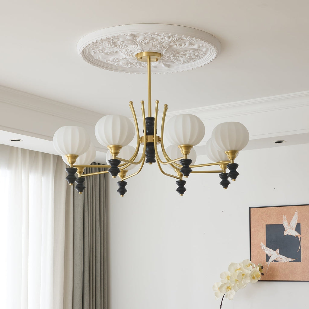 Zavenen Lustre Vintage Élégant en Laiton et Bois - Neutralighting