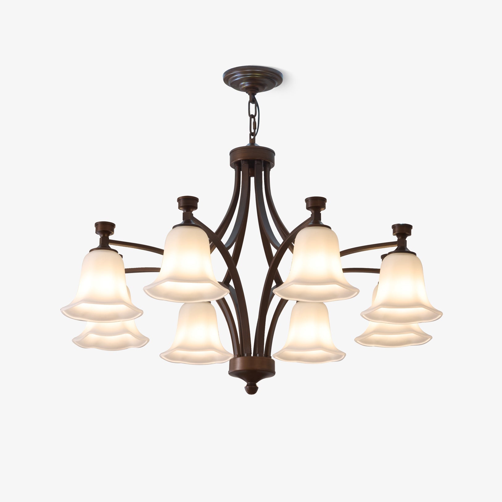 Viloros Chandelier Verre Cloche Premium Traditionnel - Neutralighting