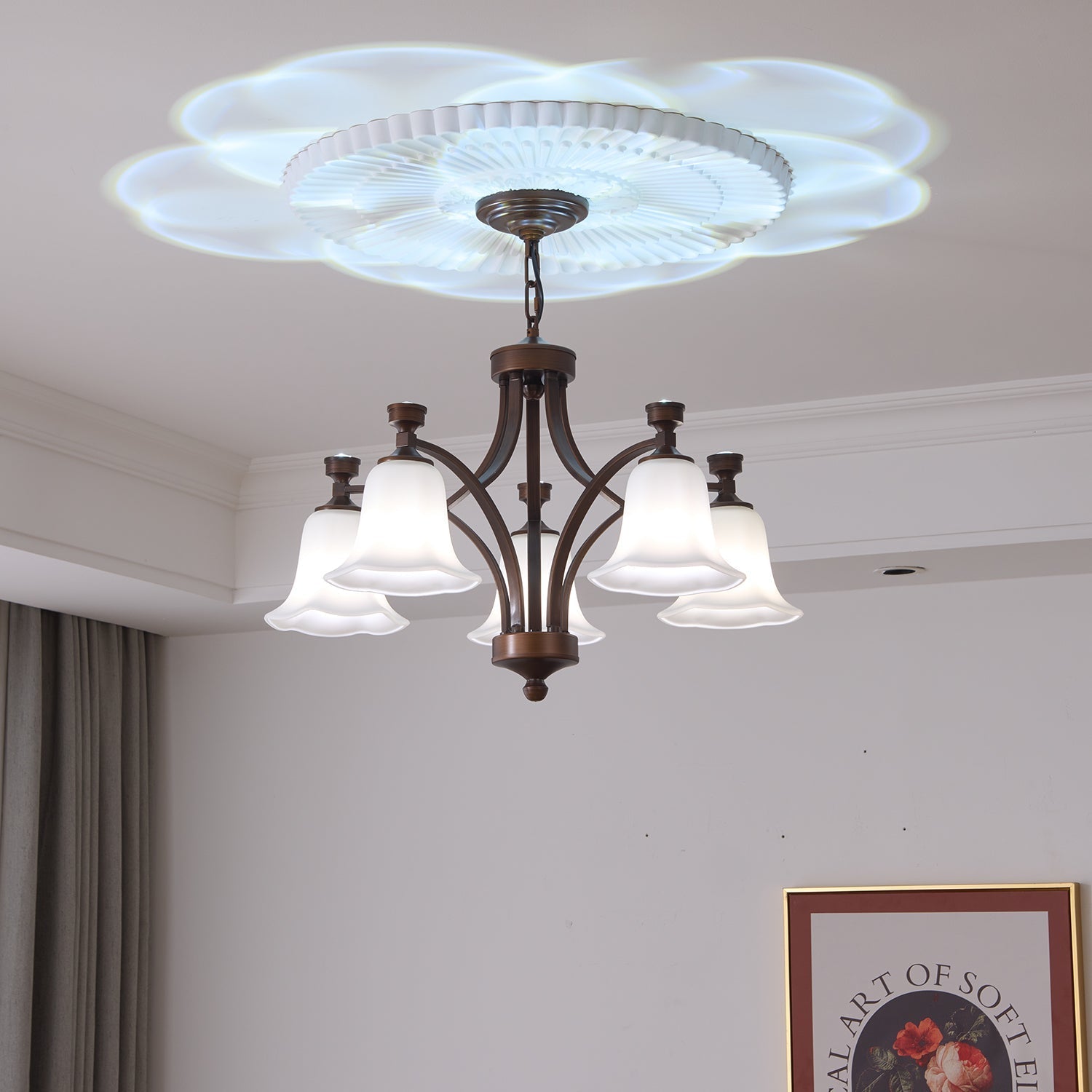 Viloros Chandelier Verre Cloche Premium Traditionnel - Neutralighting