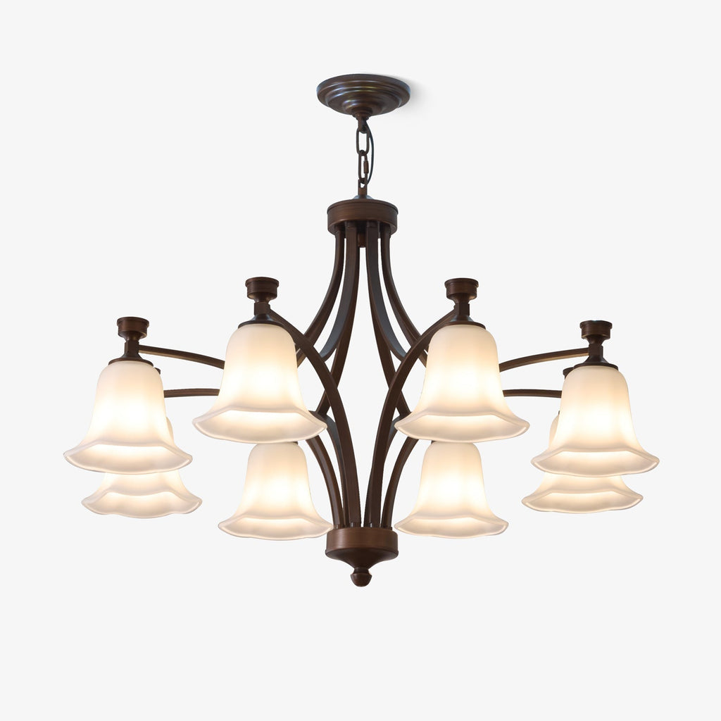 Viloros Chandelier Verre Cloche Premium Traditionnel - Neutralighting